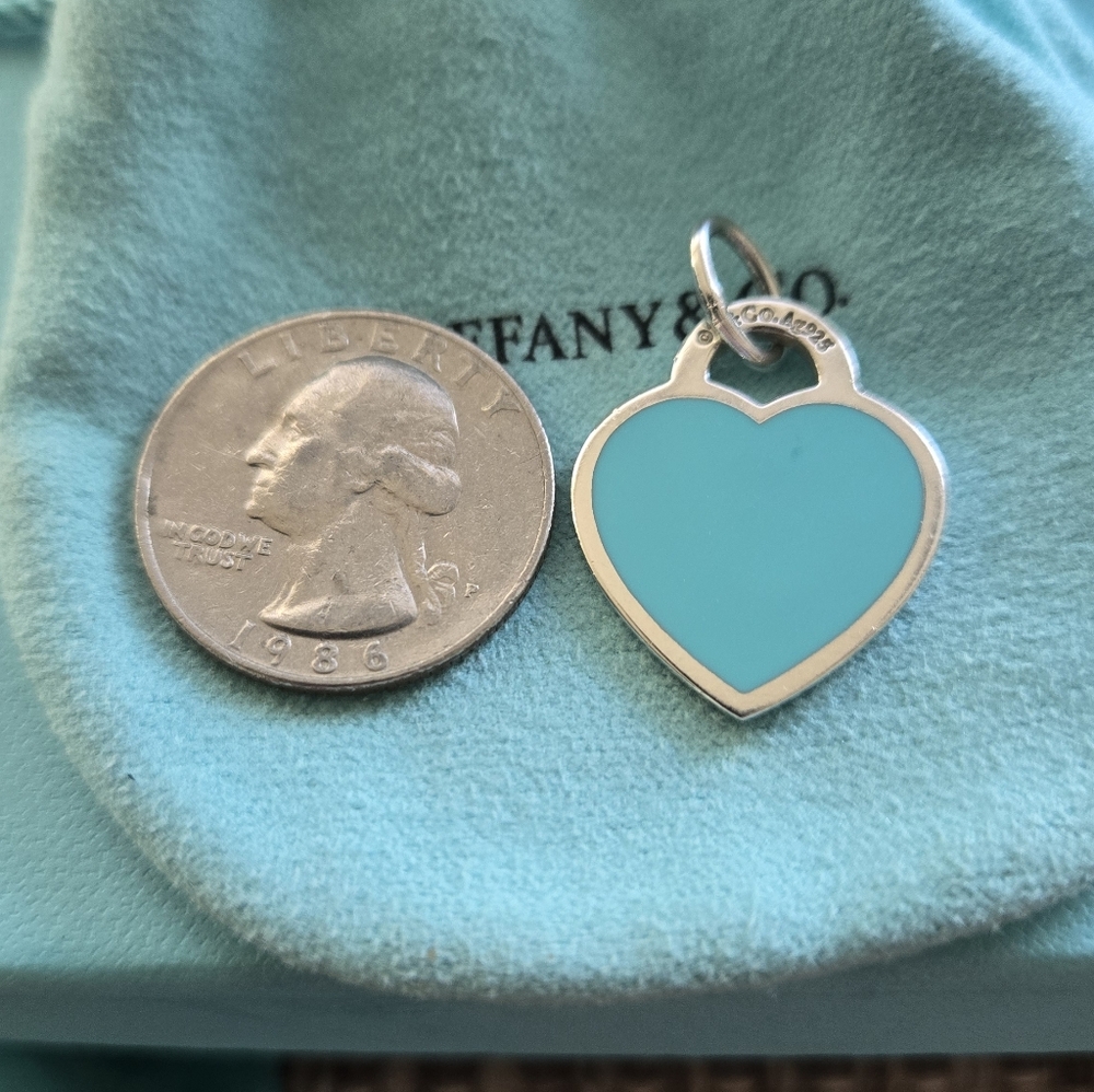 Tiffany & Co. Blue Enamel Heart & RTT Heart Tag
